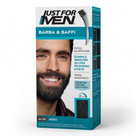 Vopsea pentru barba si mustata Just For Men Real Black M-55